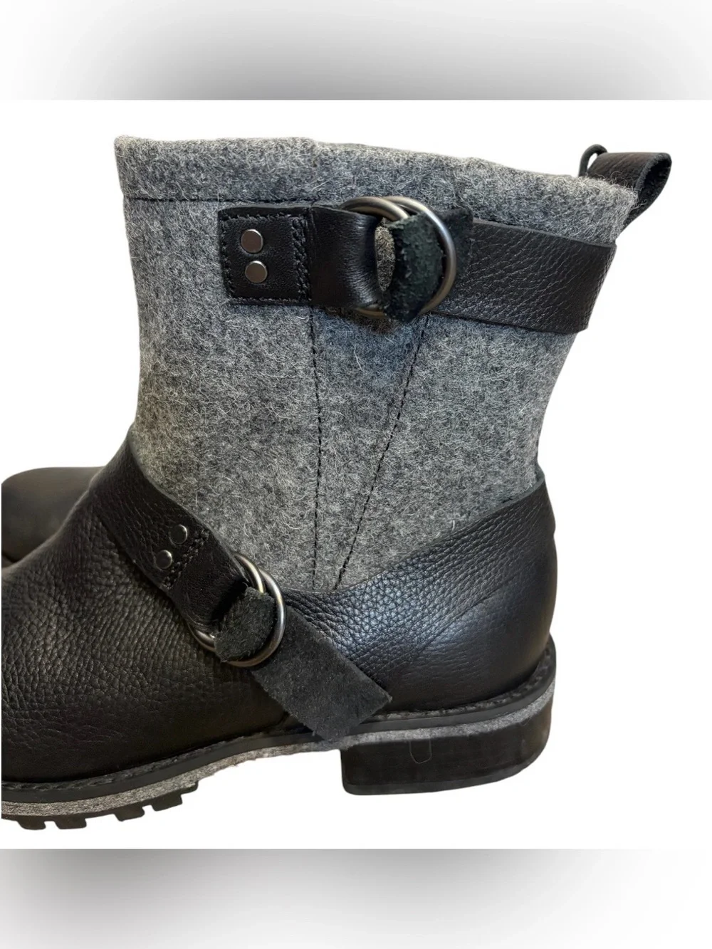 Woolrich Baltimore Boots Wool and Leather Moto Boots